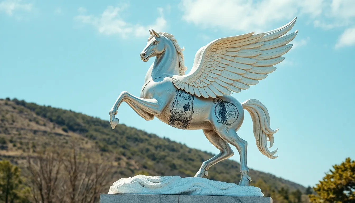 Pegasus in Sculpture: Capturing the Essence of the Winged Horse