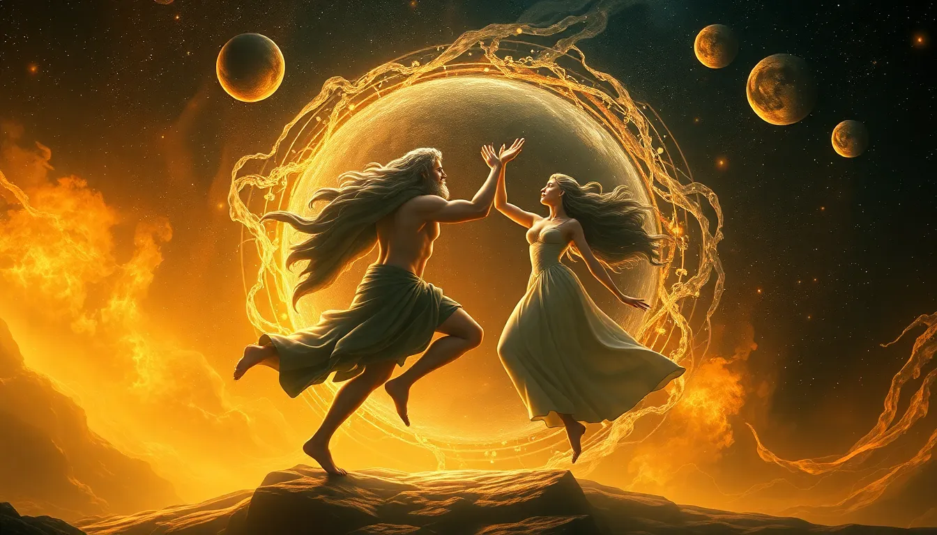 The Cosmic Dance of Uranus and Gaia: Creation Myths Explored